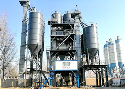 漯河一套30萬噸干粉砂漿生產線設備投產